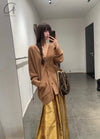 Mutedance 24 Autumn and Winter V-neck cashmere top series MD-MD24FW124-BROWN MD24FW123 MD24FW124
